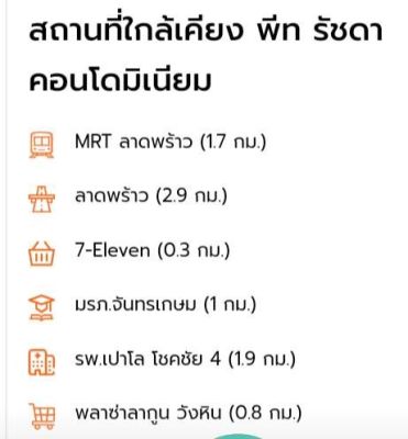 ปล่อยเช่าคอนโด พีท รัชดา32 ราค